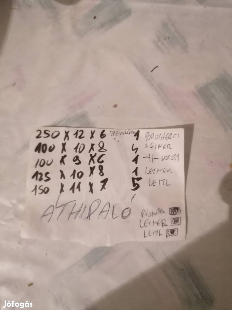 Áthidaló. külömböző méretekben