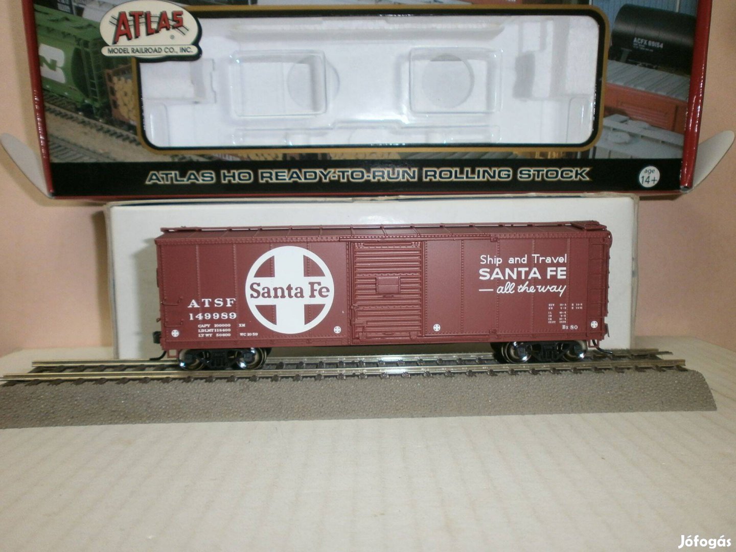 Atlas 6405-2 - "Santa Fe"- Usa - teher kocsi - H0