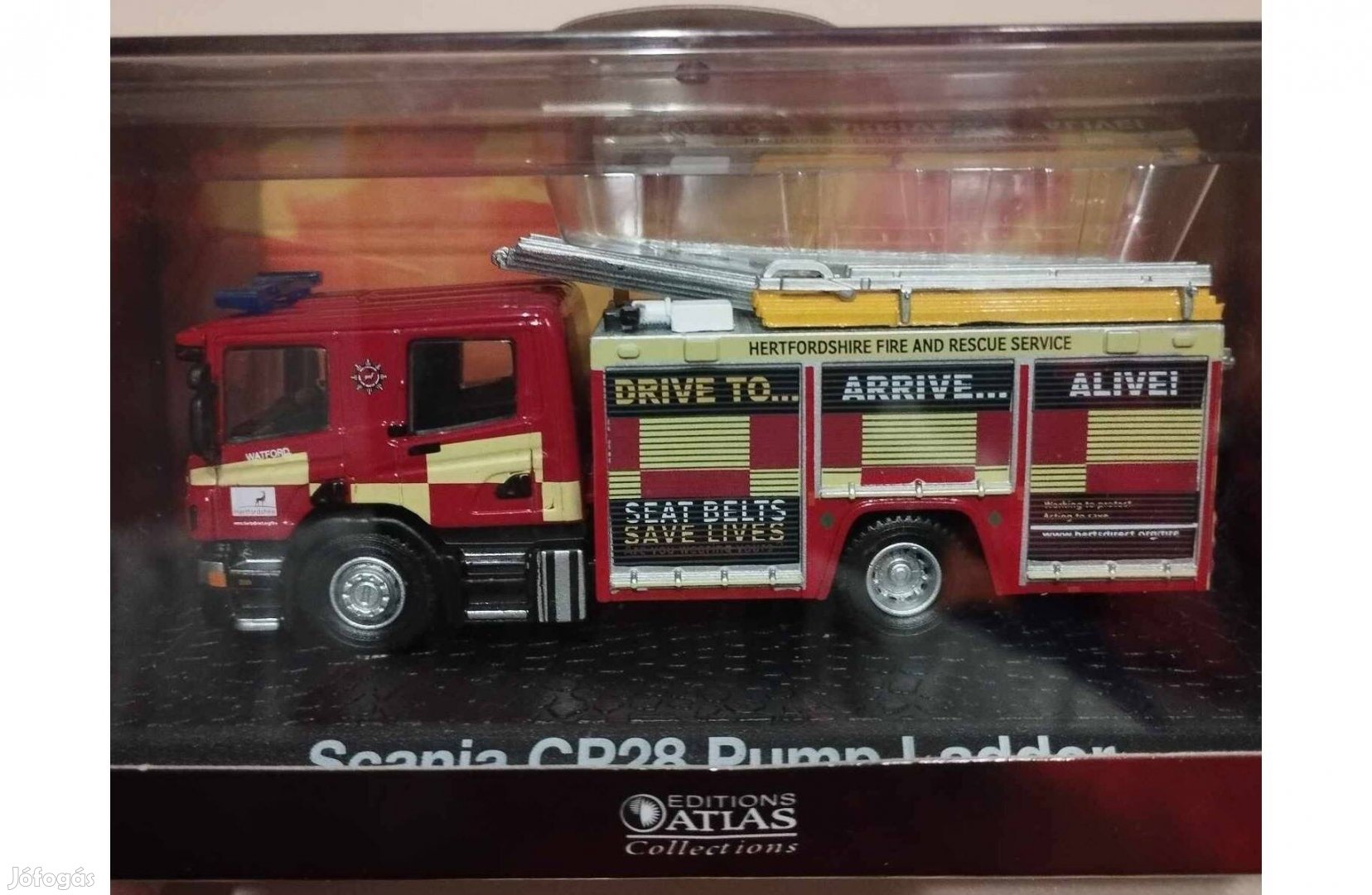 Atlas Editions Scania modell tűzoltó autó