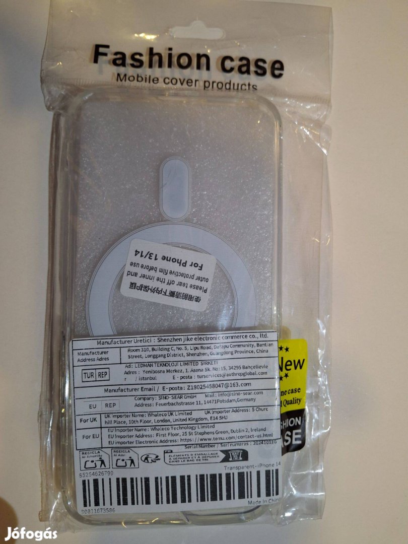 Átlátszó Magsafe kompatibilis tok iphone 14 és 15 típusú
