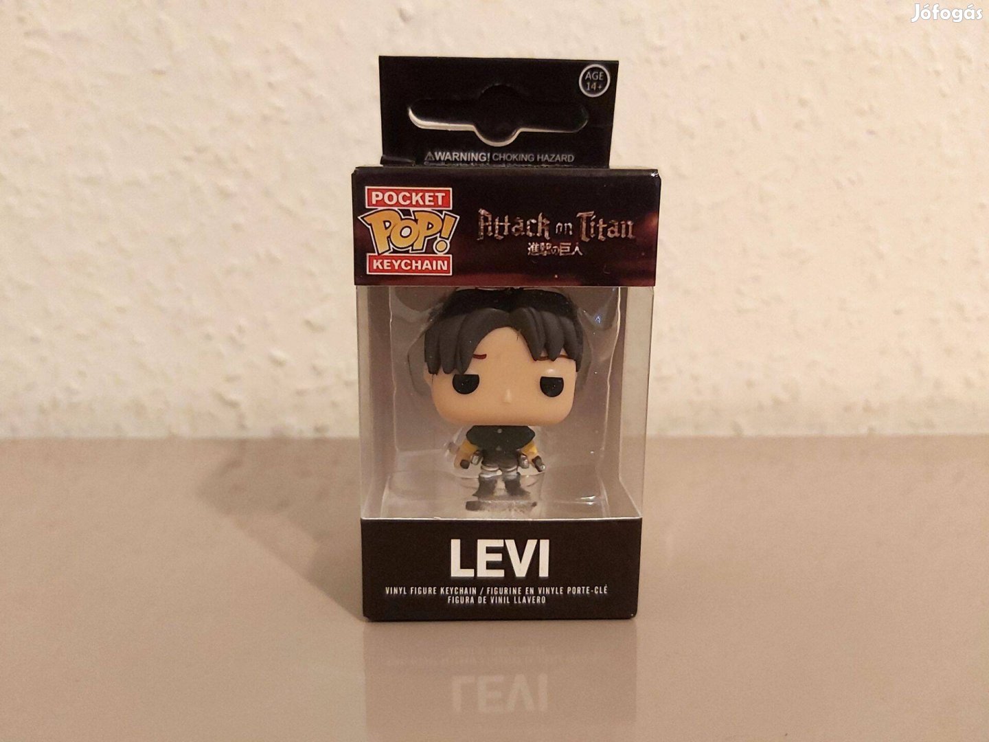 Attack On Titan AOT Levi Ackerman kulcstartó Funko POP dobozzal Új