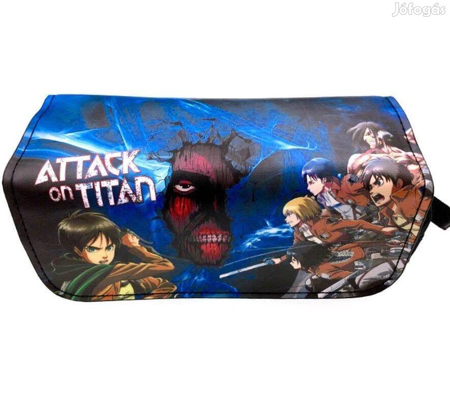Attack on Titan AOT tolltartó írószer kozmetikai táska Új kék 3típ
