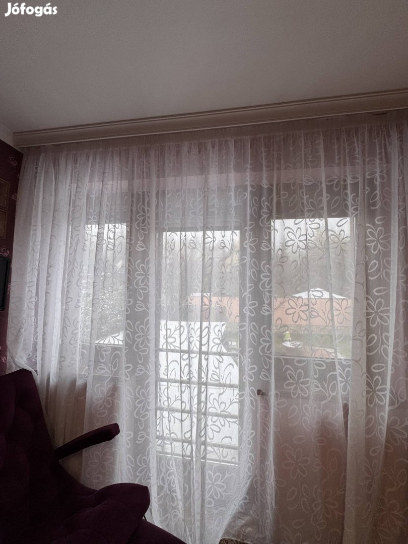 Áttetsző függöny 3 db ablakra való 250x250