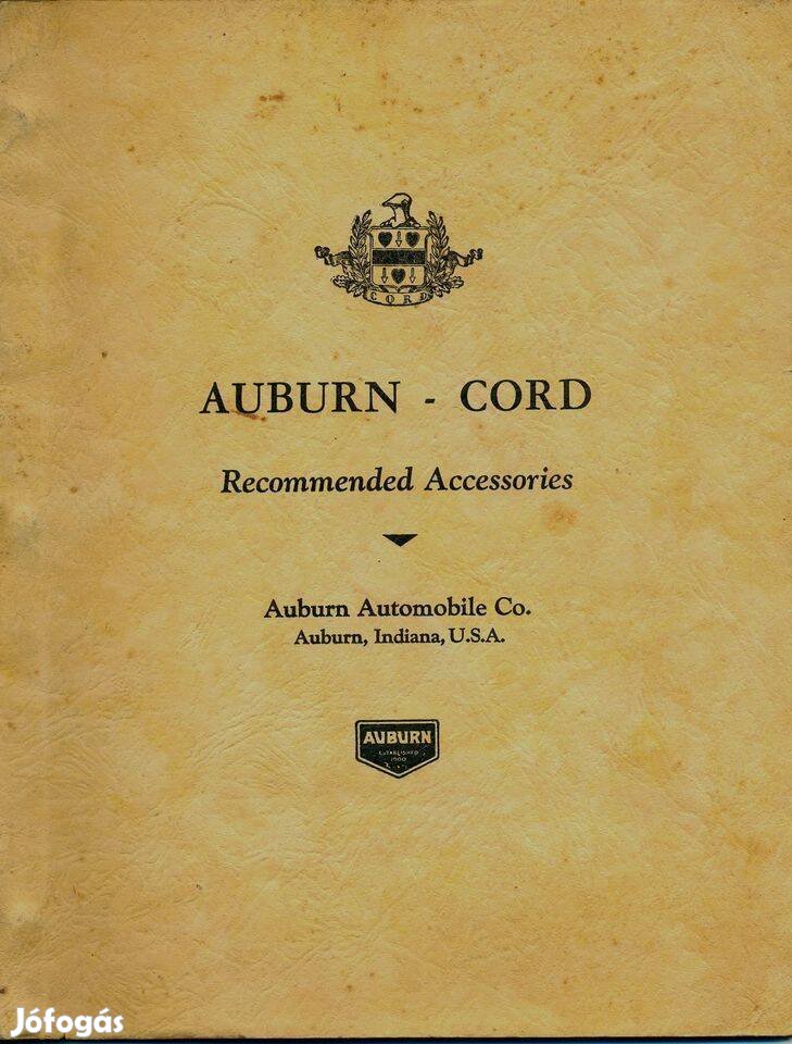 Auburn - Cord 1920 - 1935 eredeti katalógus !