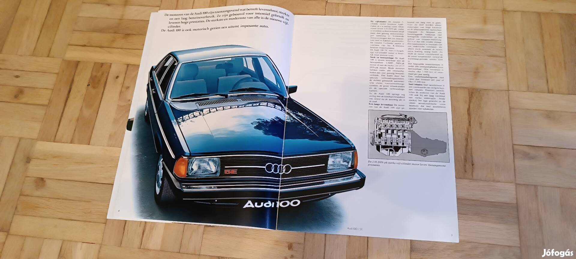 Audi 100 C2 eredeti prospektus típus ismertető leírás 
