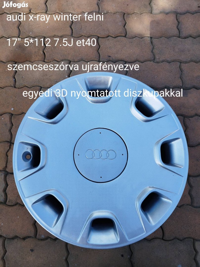 Audi 17" 5x112 7.5j et40 audi x-ray felni garnitúra egyedi diszkupakka