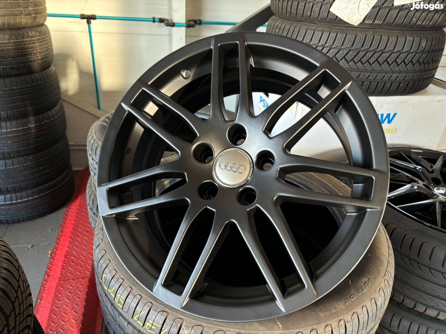 Audi 17" 5x112 matt fekete alufelni eladó 17 coll A4 A6