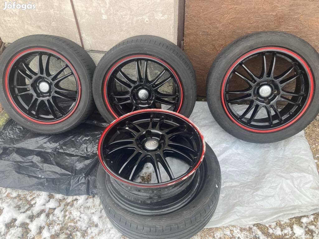 Audi 5x112 gyári fekete alufelni 225/45 R17