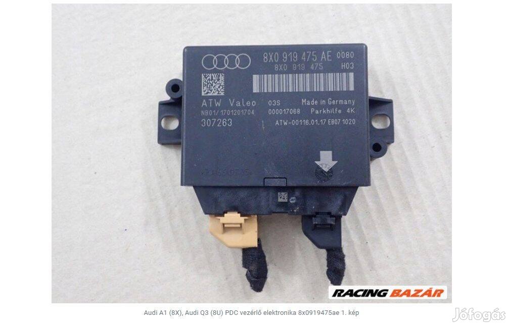 Audi A1 (8X), Audi Q3 (8U) PDC vezérlő elektronika 8x0919475ae