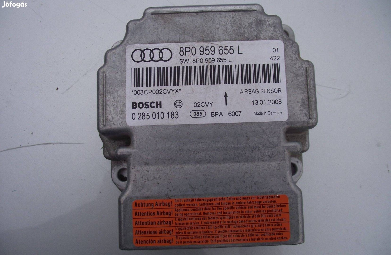 Audi A3 8P légzsák vezérlő 2004-2010 8P0959655L