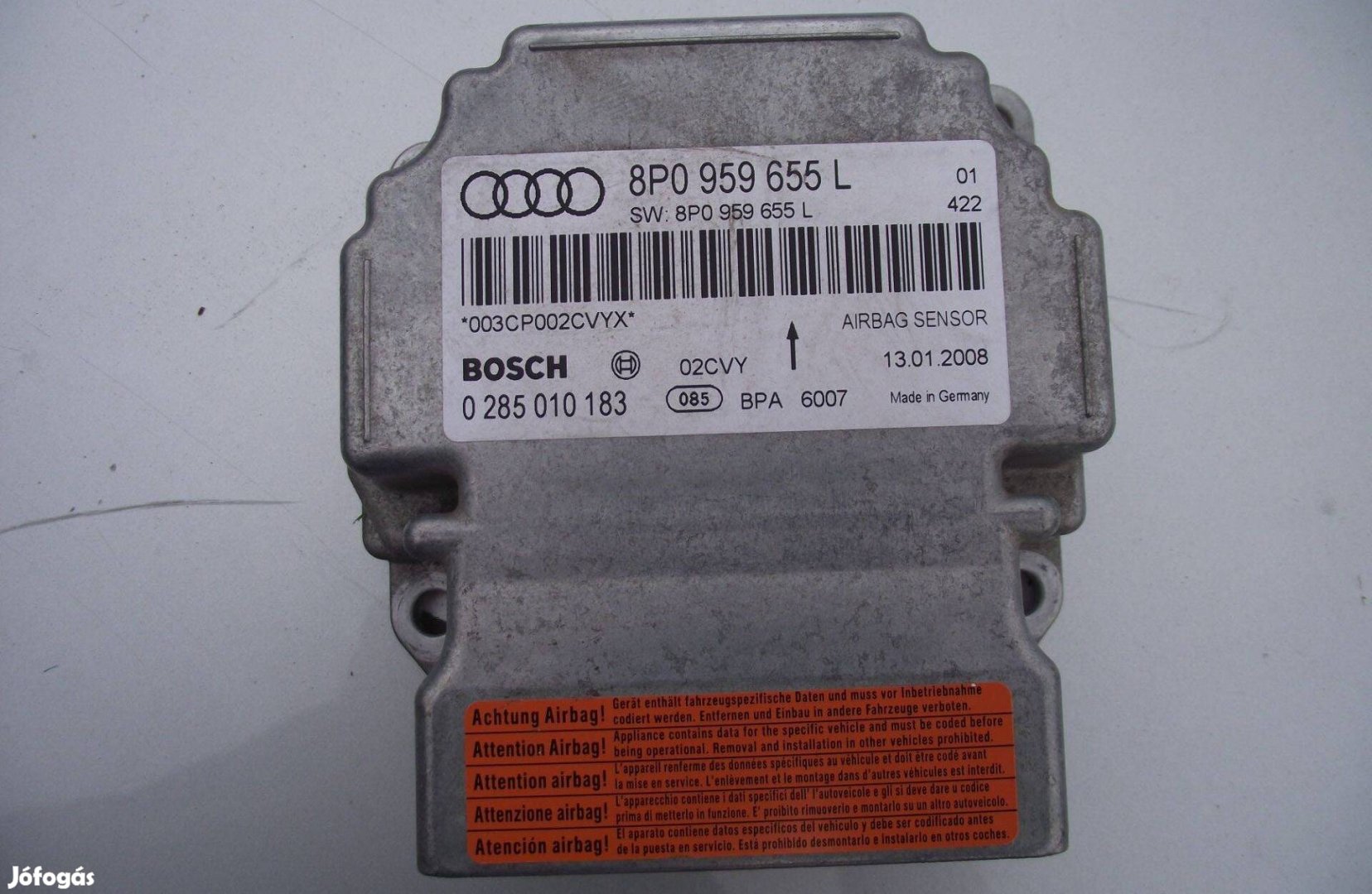 Audi A3 8P légzsák vezérlő 2004-2010 8P0959655L