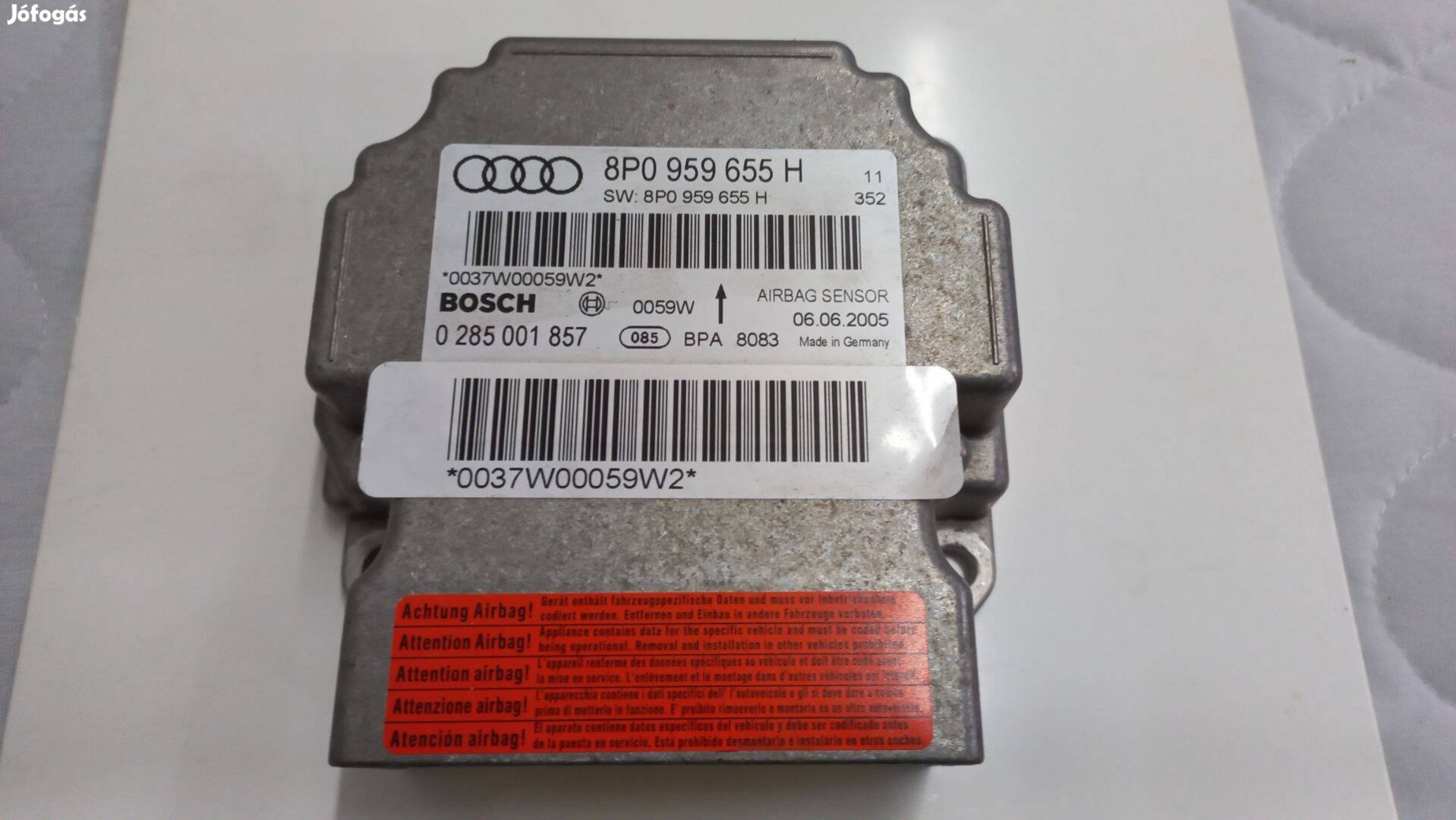 Audi A3 8P légzsák vezérlő elektronika - Bosch légzsákvezérlő