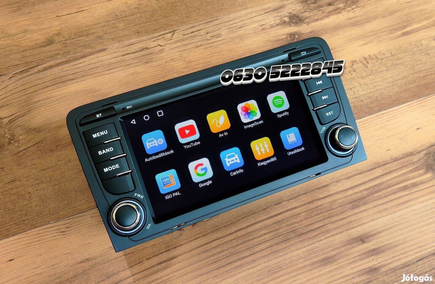 Audi A3 Android Rádió Multimédia Navigáció Fejegység 2Din Kijelző Hifi