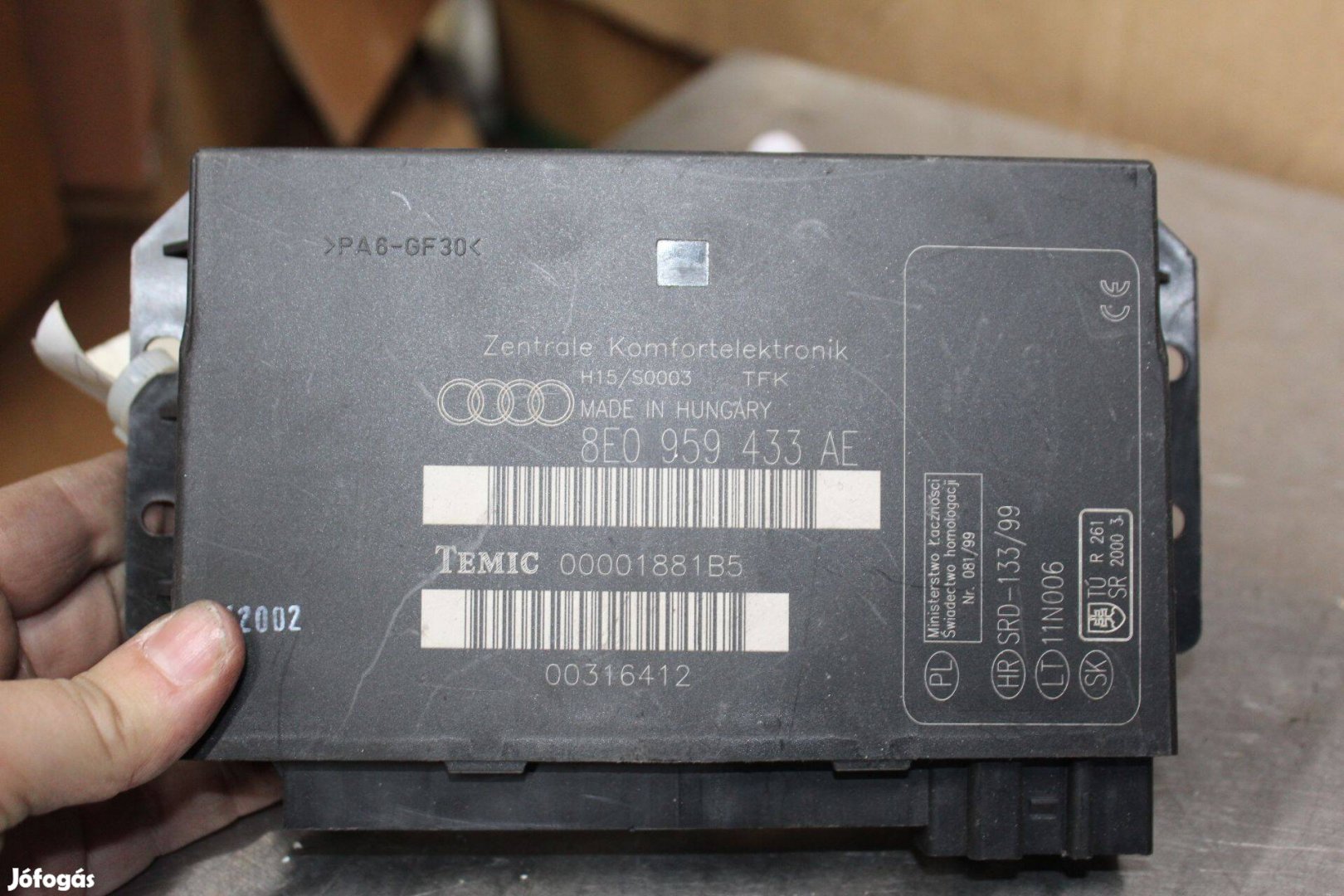 Audi A4 2001-2004 komfort modul 8E0959433AE