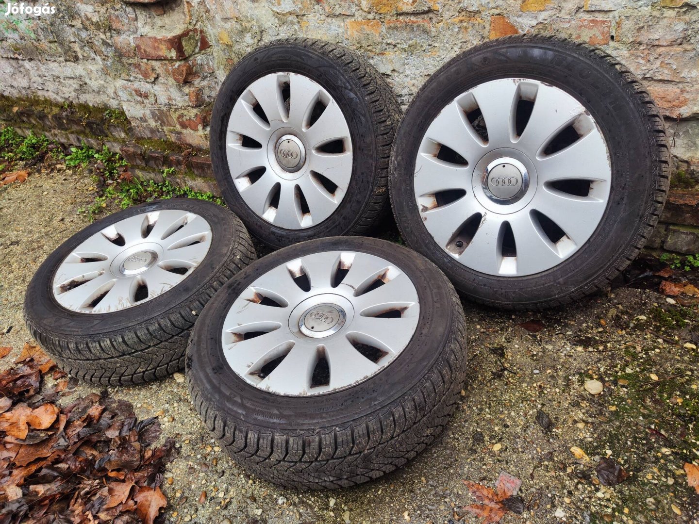 Audi A4 B6 B7 7mm újszerű téli gumis kerék garnitúra 