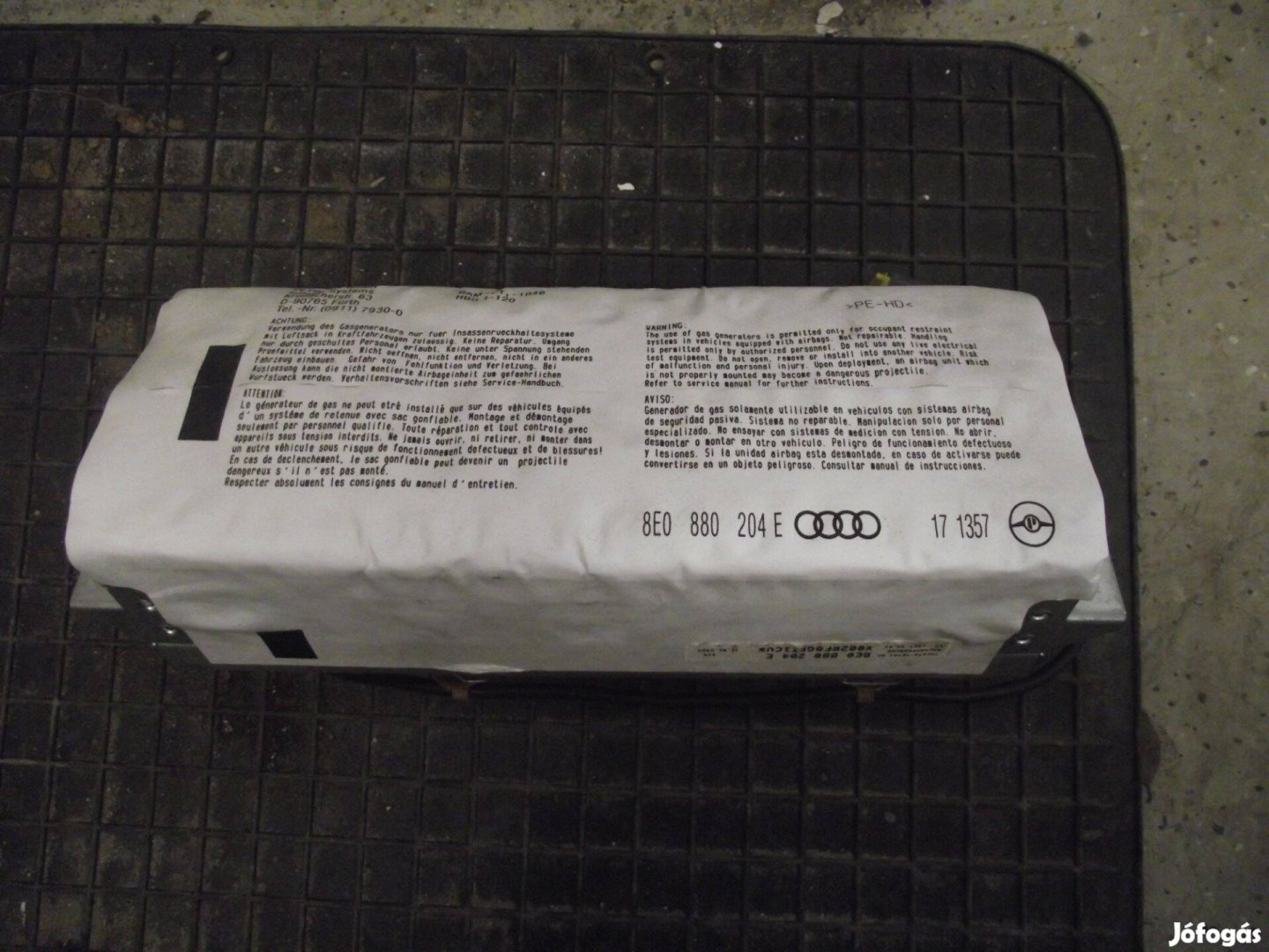 Audi A4 B6 B7 Seat Exeo utas oldali légzsák 2001-2007 8E0880204E