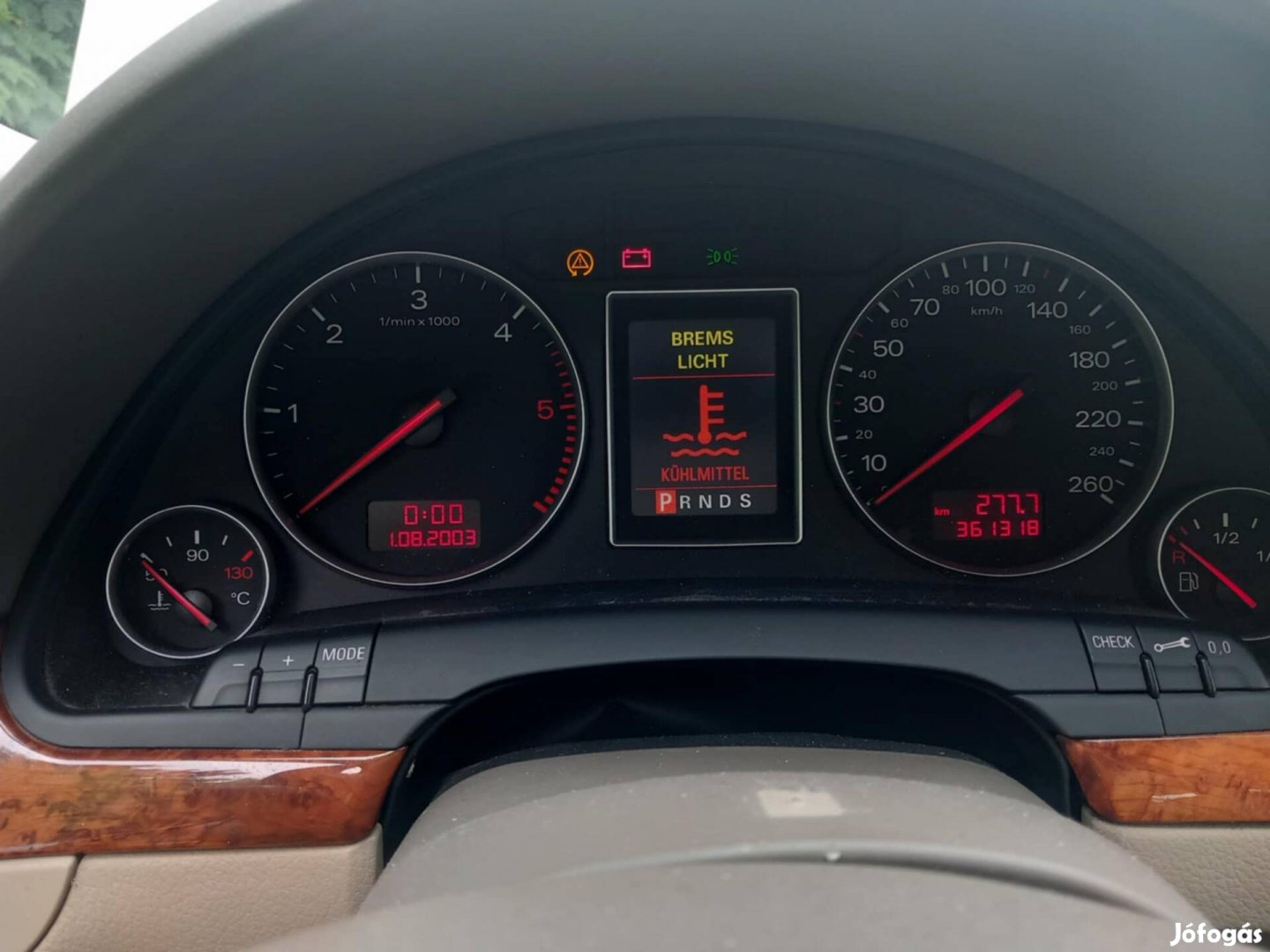 Audi A4 B6 színes kijelzős Km-óra óracsoport 