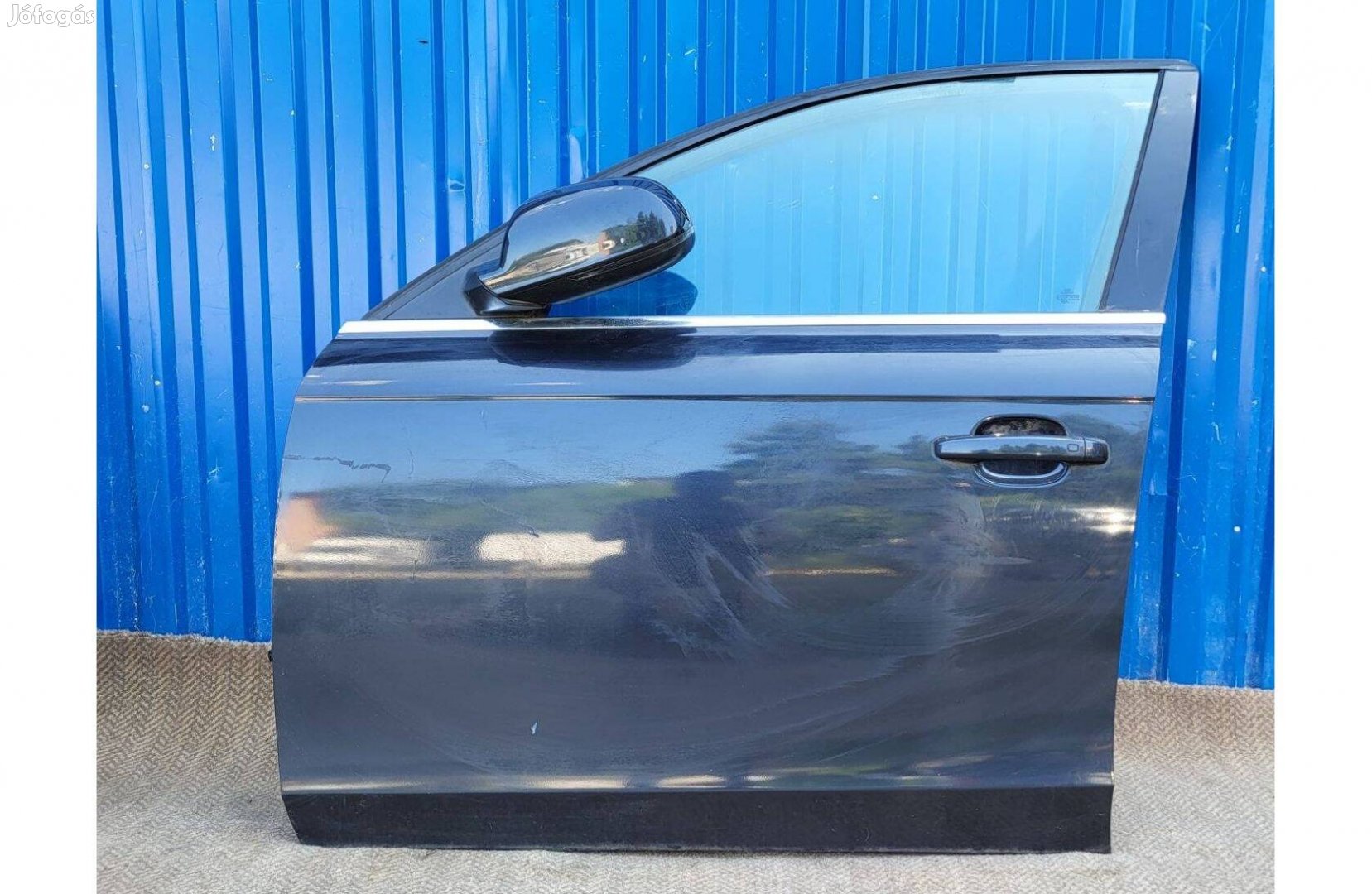 Audi A4 B8 2008- bal első ajtó, üveg, zár kilincs ablakemelő sötétkék
