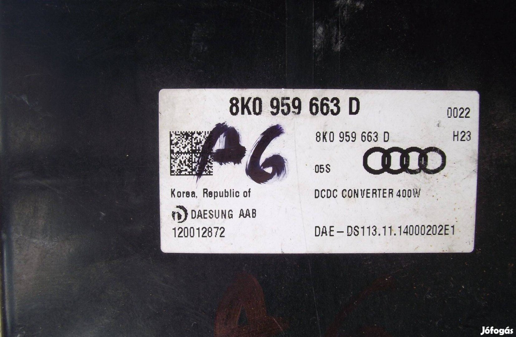 Audi A4 B8 A6 c6 feszültség szabályzó 400W 8K0959663D