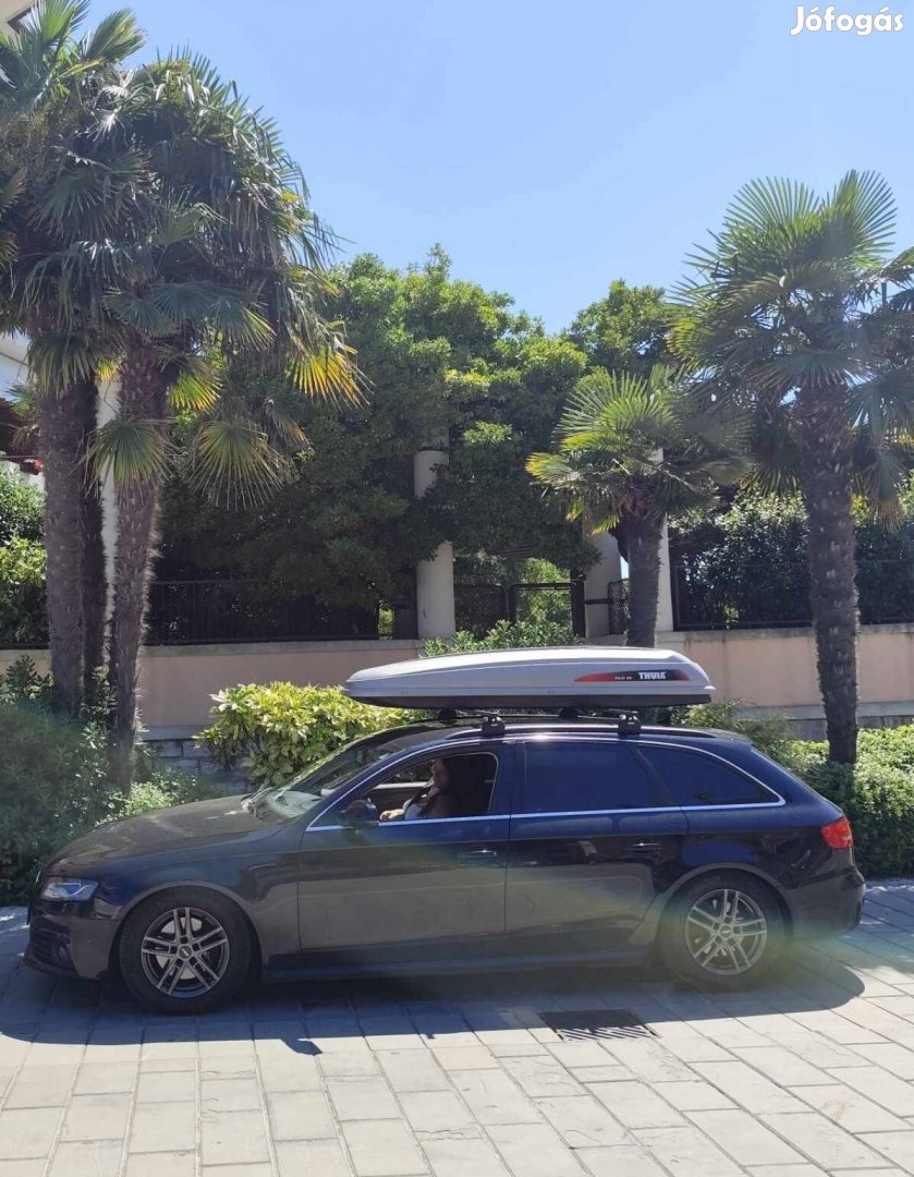 Audi A4 B8 tetőcsomagtartó és tetőbox Thule 