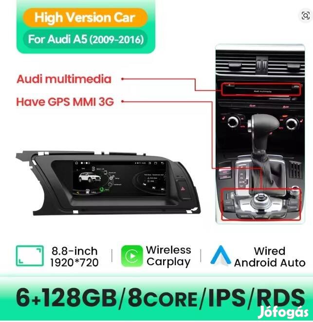 Audi A5 2009-2016 android fejegység