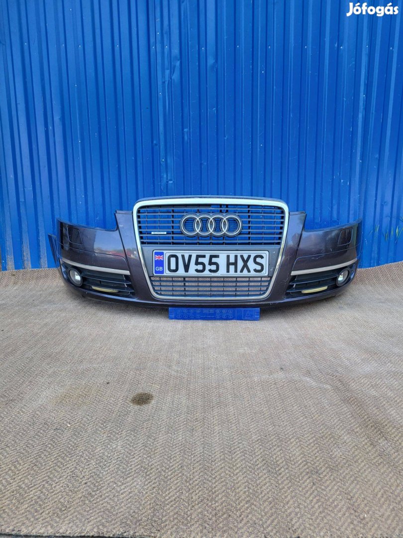 Audi A6 4F C6 gyári 4F0807437E mosós első lökhárító, hűtőrács