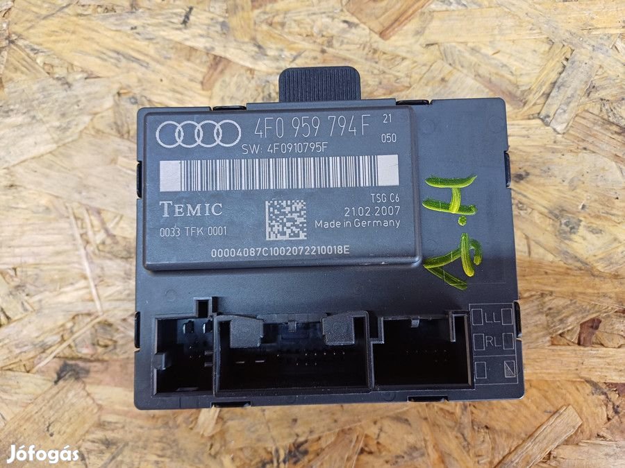 Audi A6 C6 4F 2004-2011 Jobb Hátsó Ajtó Vezérlő Elektronika