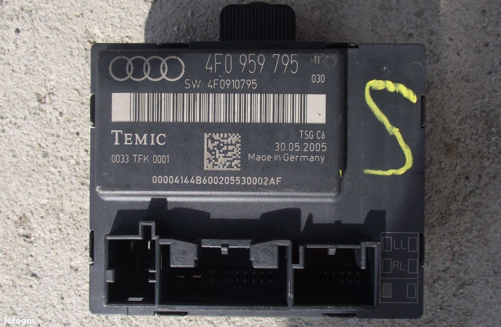 Audi A6 C6 ajtó vezérlő modul 2004-2010 4F0959795