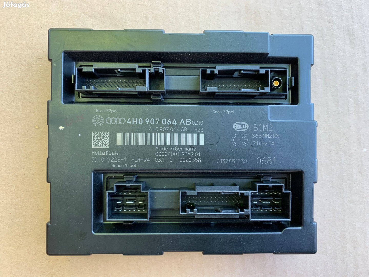 Audi A8 4H D4 BCM 2 BCM2 4H0 907 064 AB 2010-2017 Komfort Modul