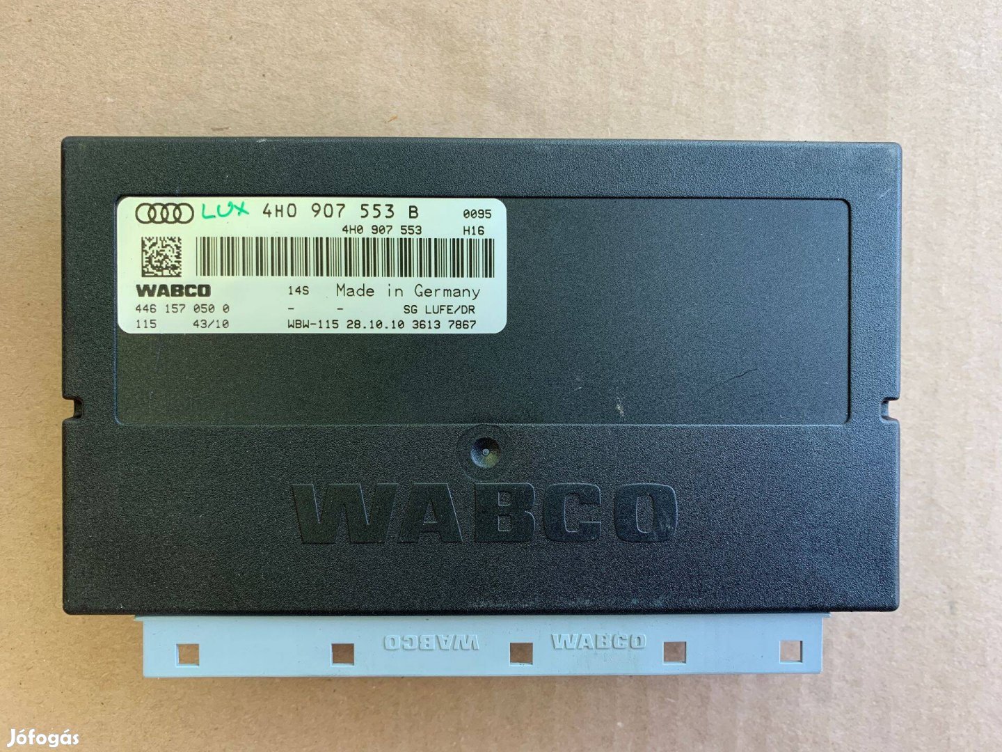 Audi A8 4H D4 Wabco Légrugó Vezérlő Computer 2010-2017 4H0 907 553 B