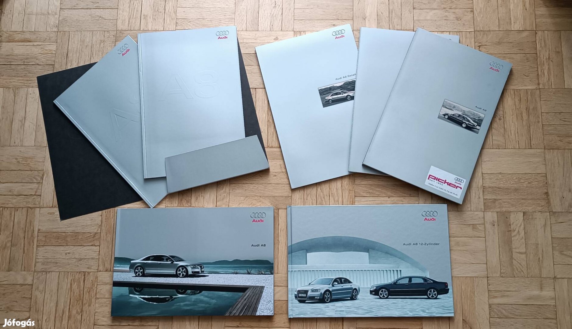 Audi A8 gyári prospektus könyv leírás d2 d3 d4 