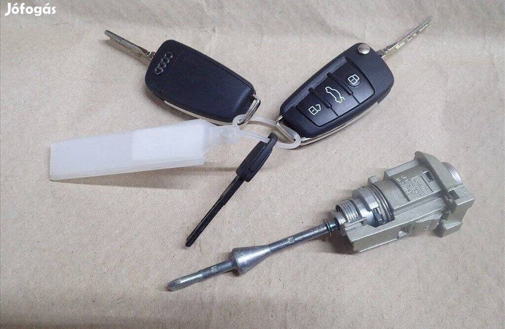 Audi Q7 gyári kulcs + zárhenger 4l0898375k