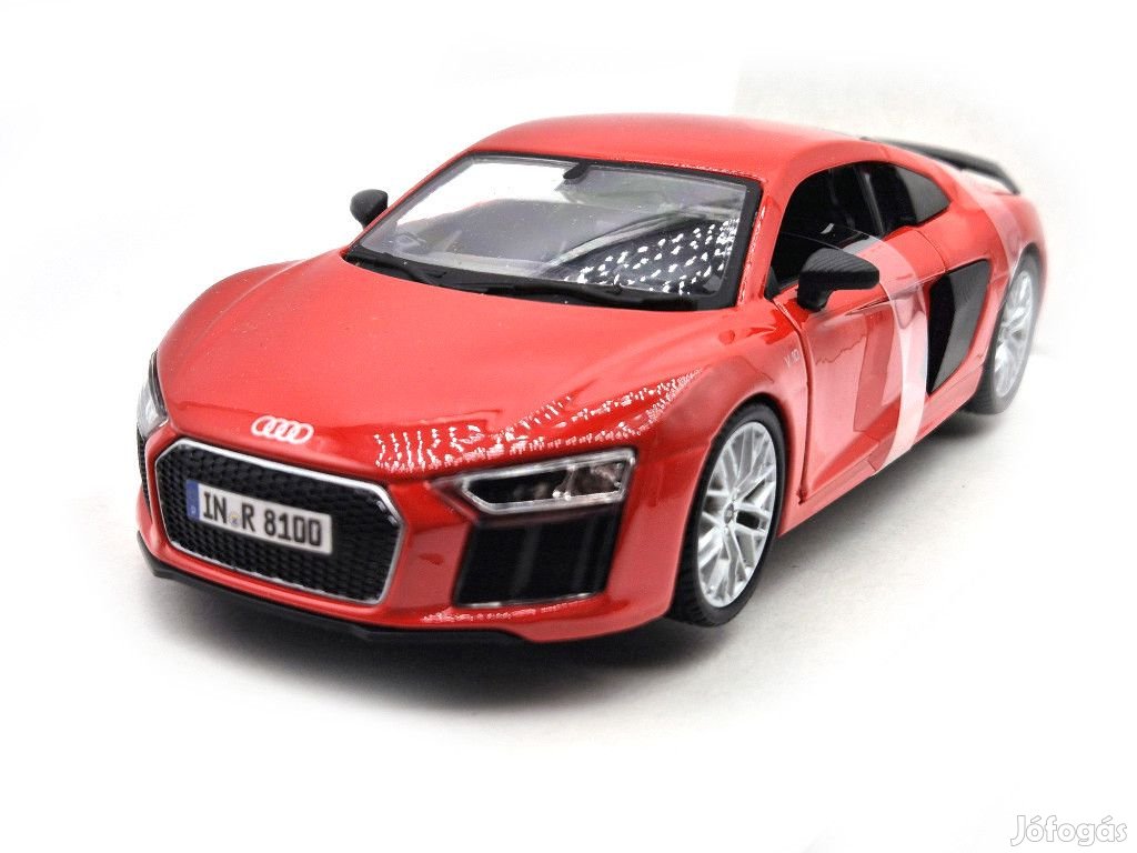 Audi R8 V10 Plus coupe piros (2015) - Maisto - 1:24