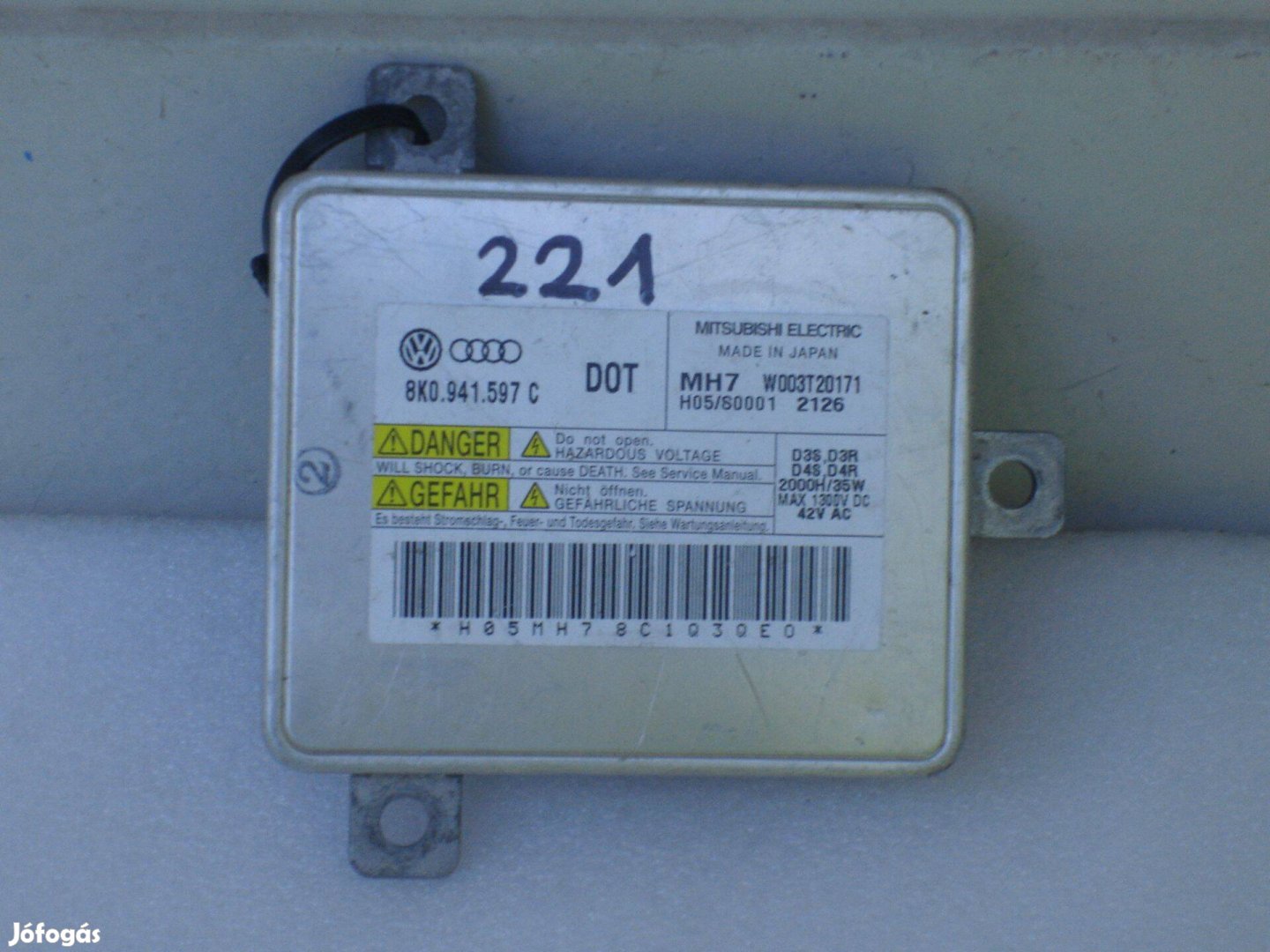 Audi Xenon Trafo Vezérlő Modul 8K0941597C 2010-től