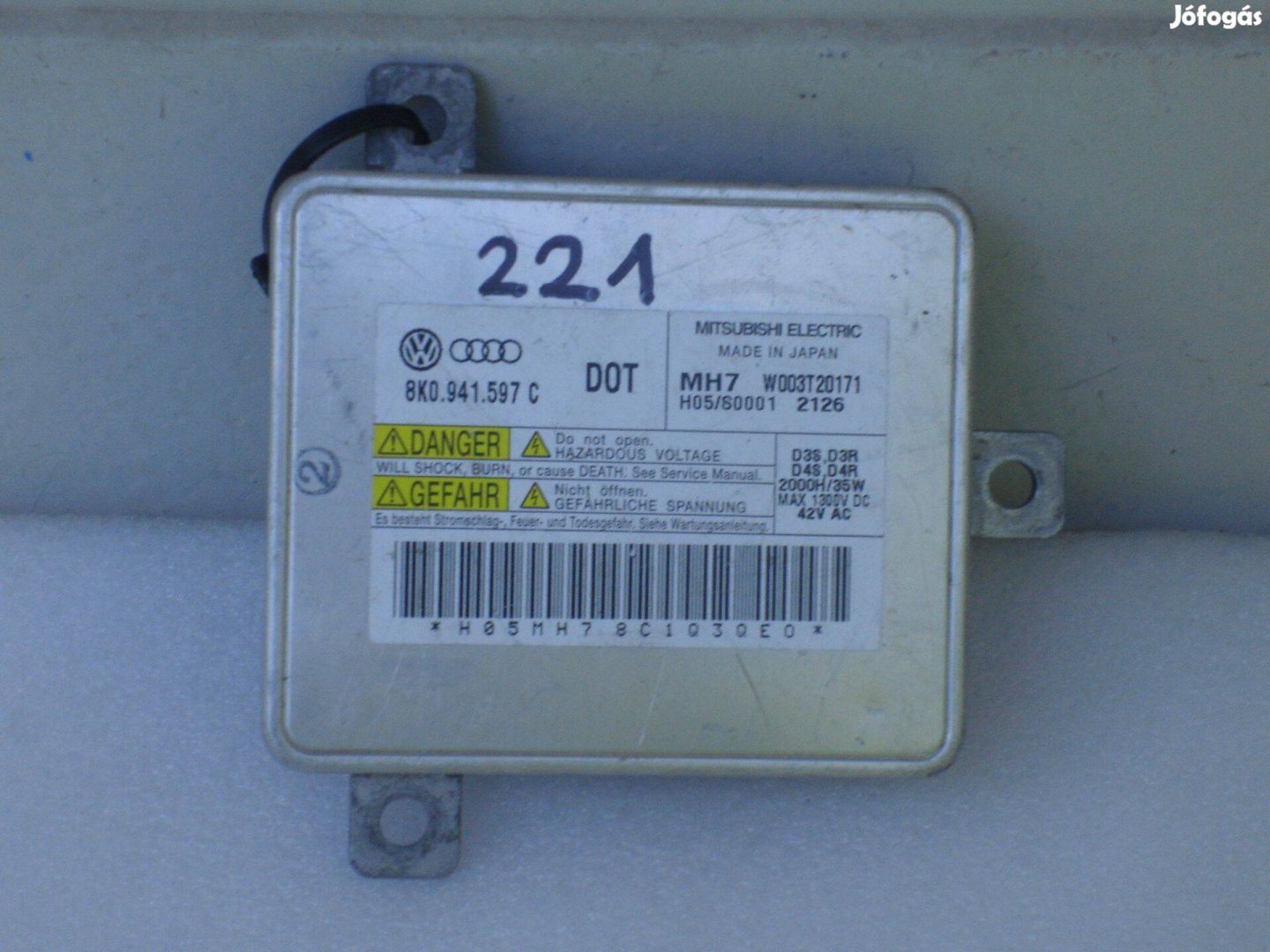 Audi Xenon Trafo Vezérlő Modul 8K0941597C 2010-től