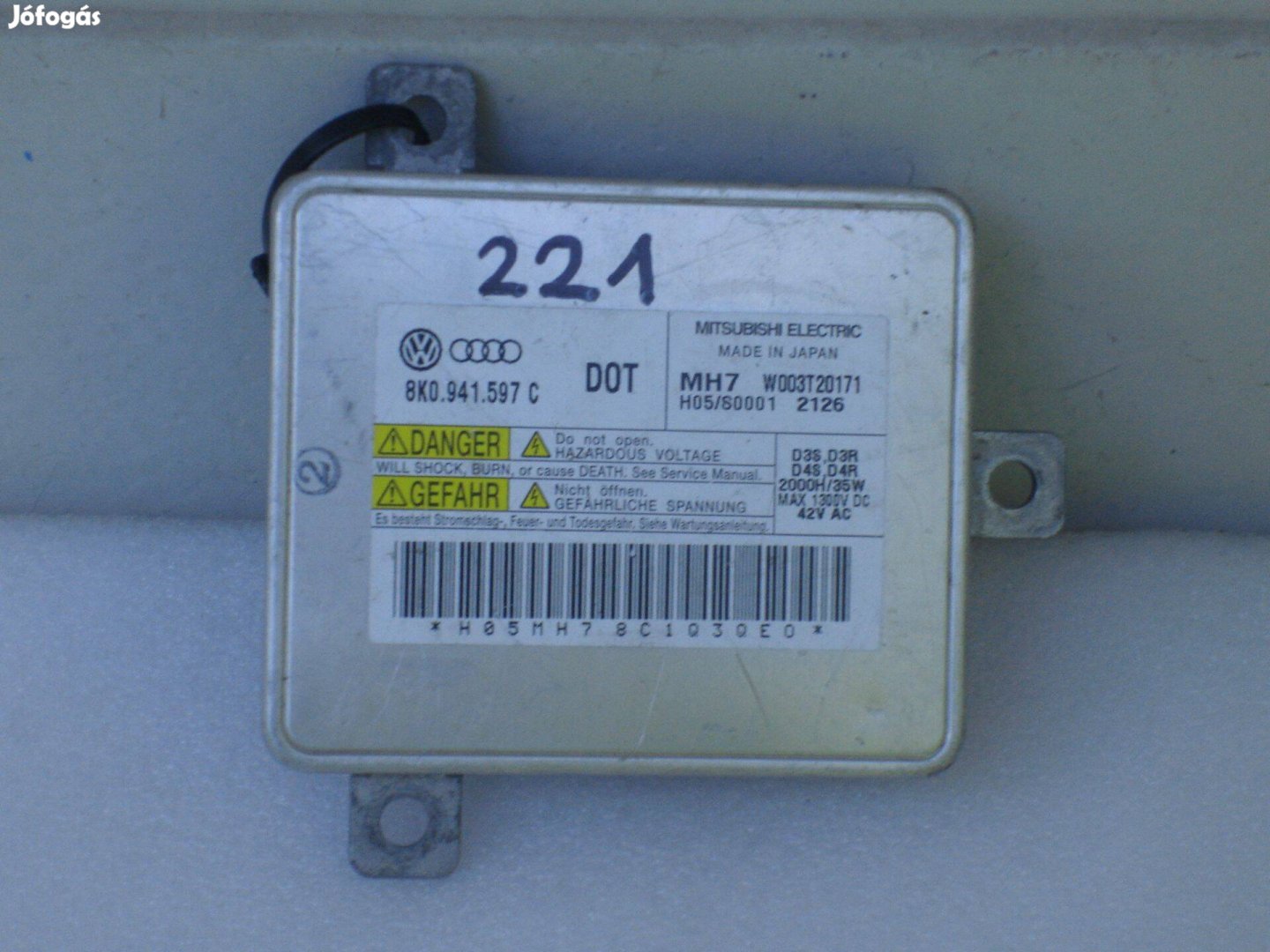 Audi Xenon Trafo Vezérlő Modul 8K0941597C 2010-től