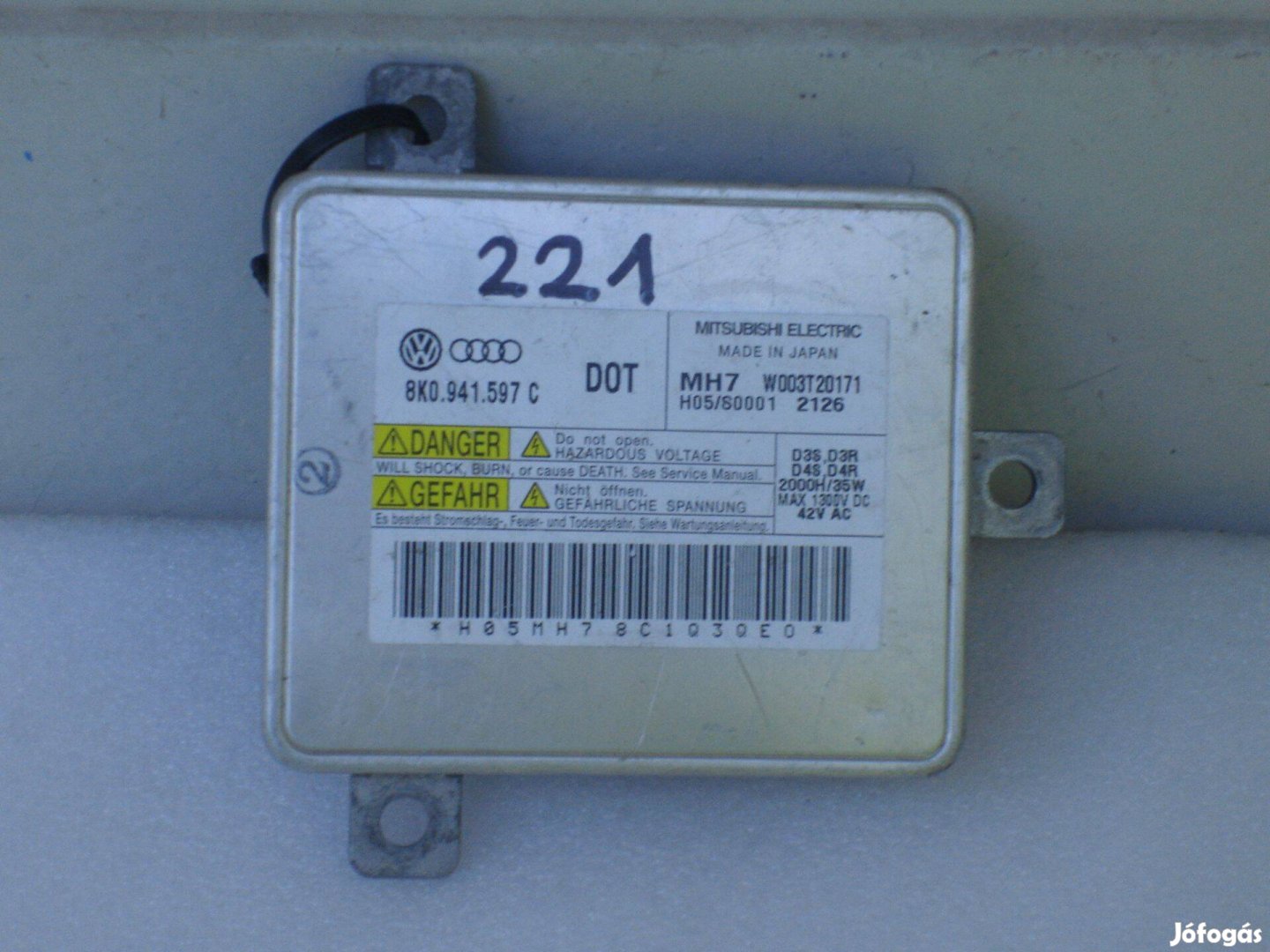 Audi Xenon Trafo Vezérlő Modul 8K0941597C 2010-től