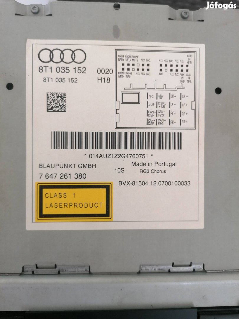 Audi a4  chorus rádió 8t1035152