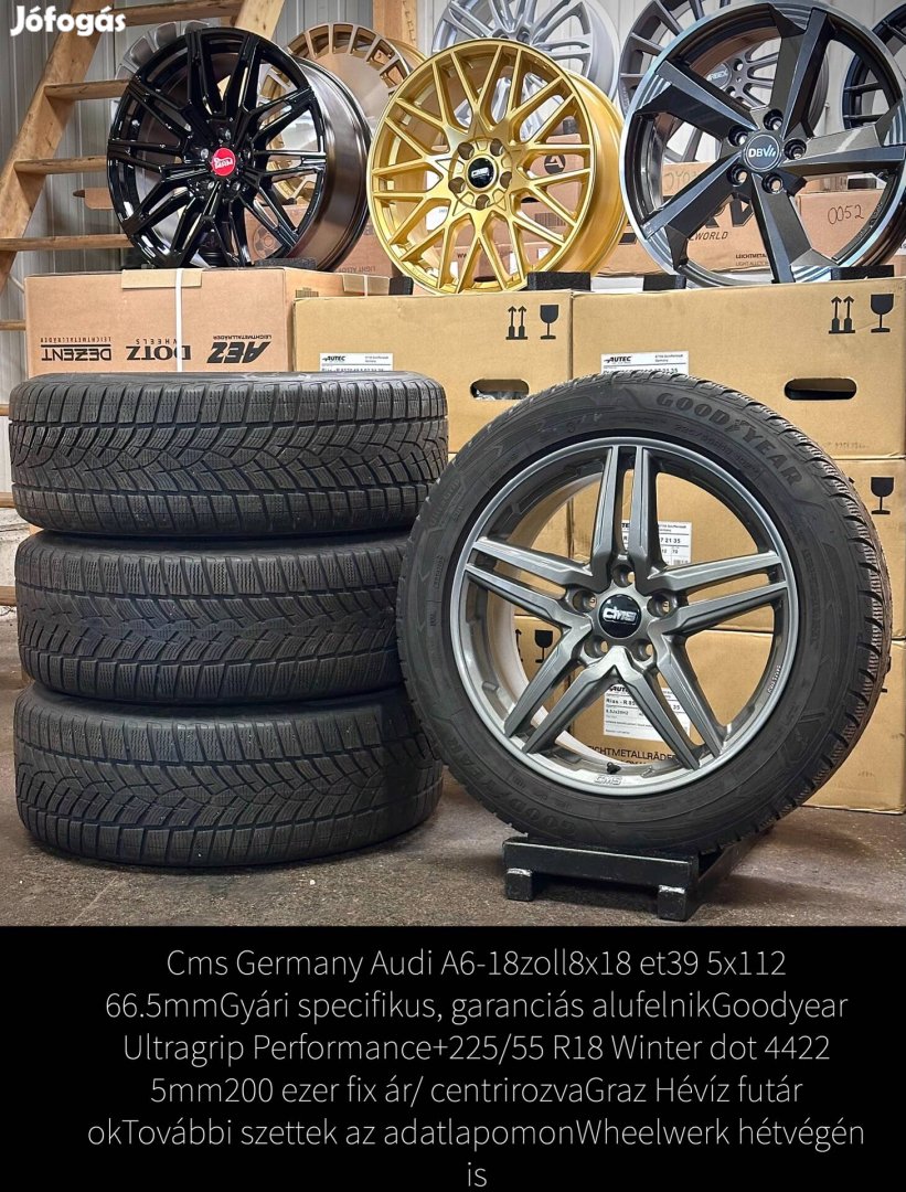 Audi a6 18 zoll alufelnik 225/55 r18 téli gumikkal