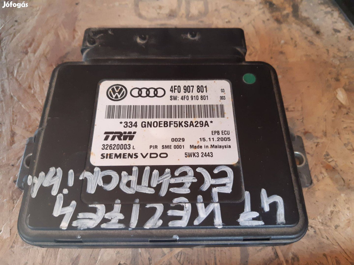 Audi a6 4F c6 2004-2011 kézifék elektronika 4F0 907 801