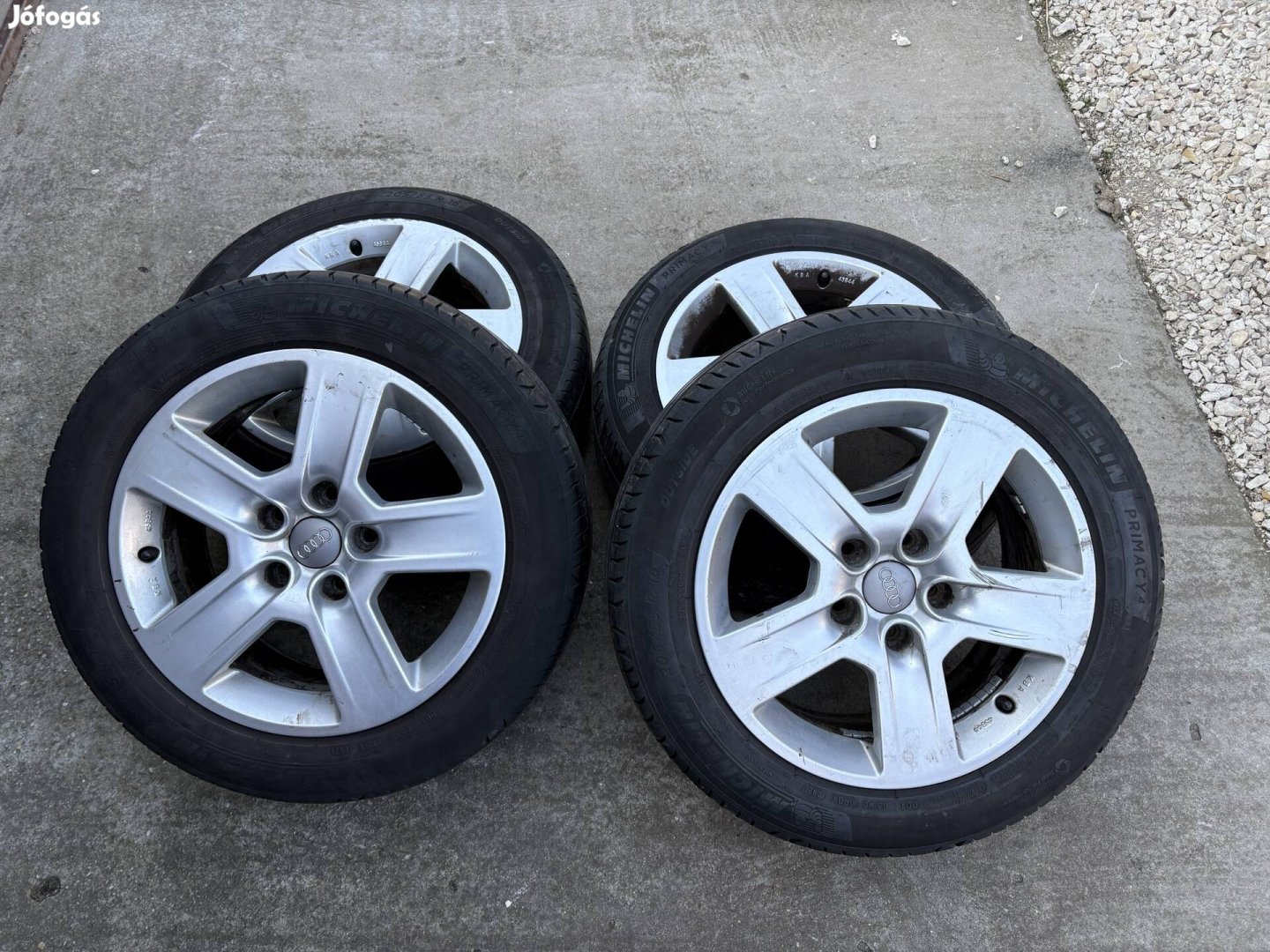 Audi alufelni szett 5x112 16" Michelin nyári gumikkal felni