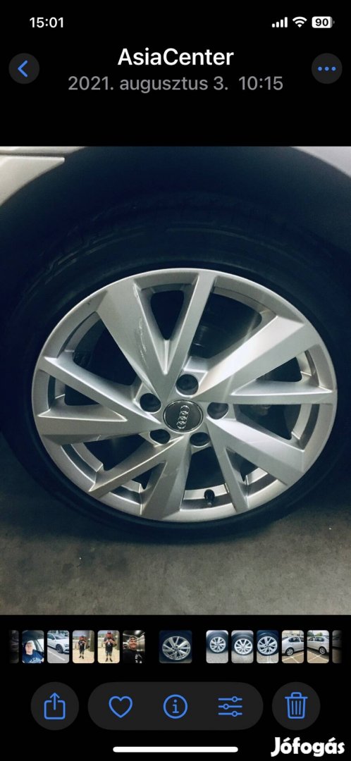 Audi gyári 17-és 1db pótkerék 205/40 17