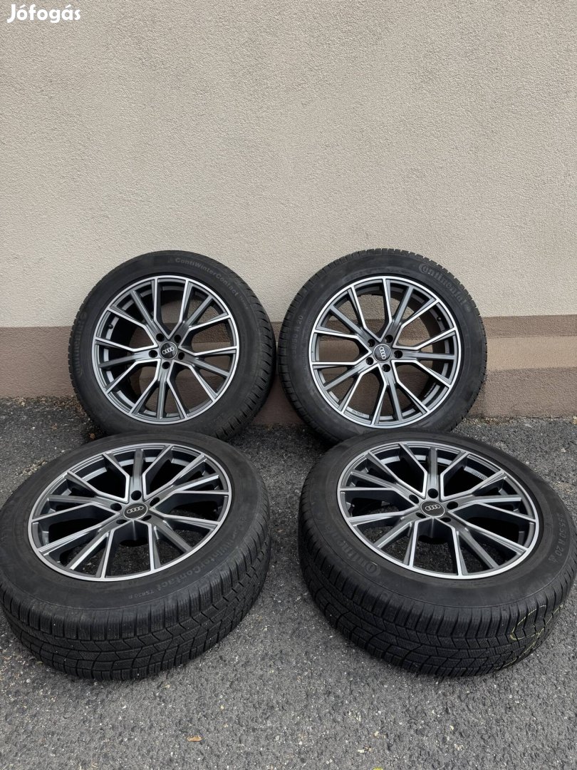Audi gyári 20" alufelni garnitúra Continental Contact gumival