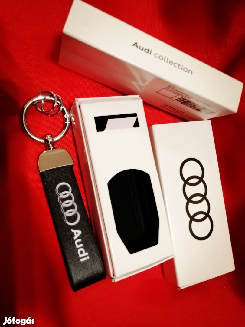 Audi kulcstartó bőr dobozban 