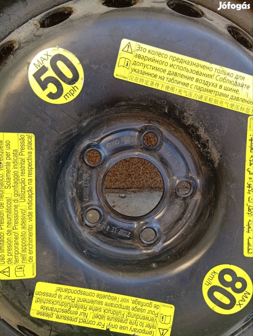 Audi pótkerék helytakarékos