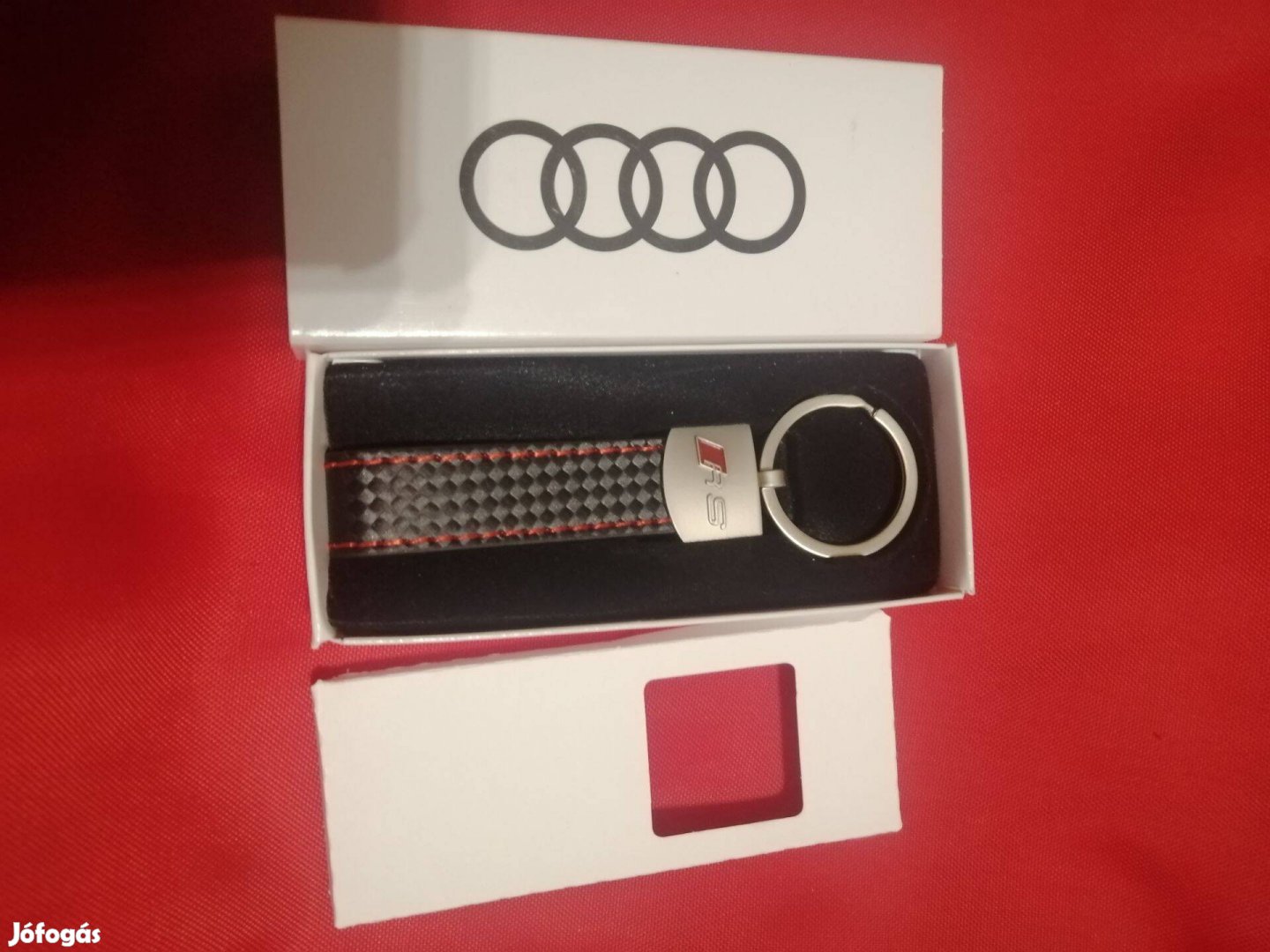 Audi rs bőr kulcstartó