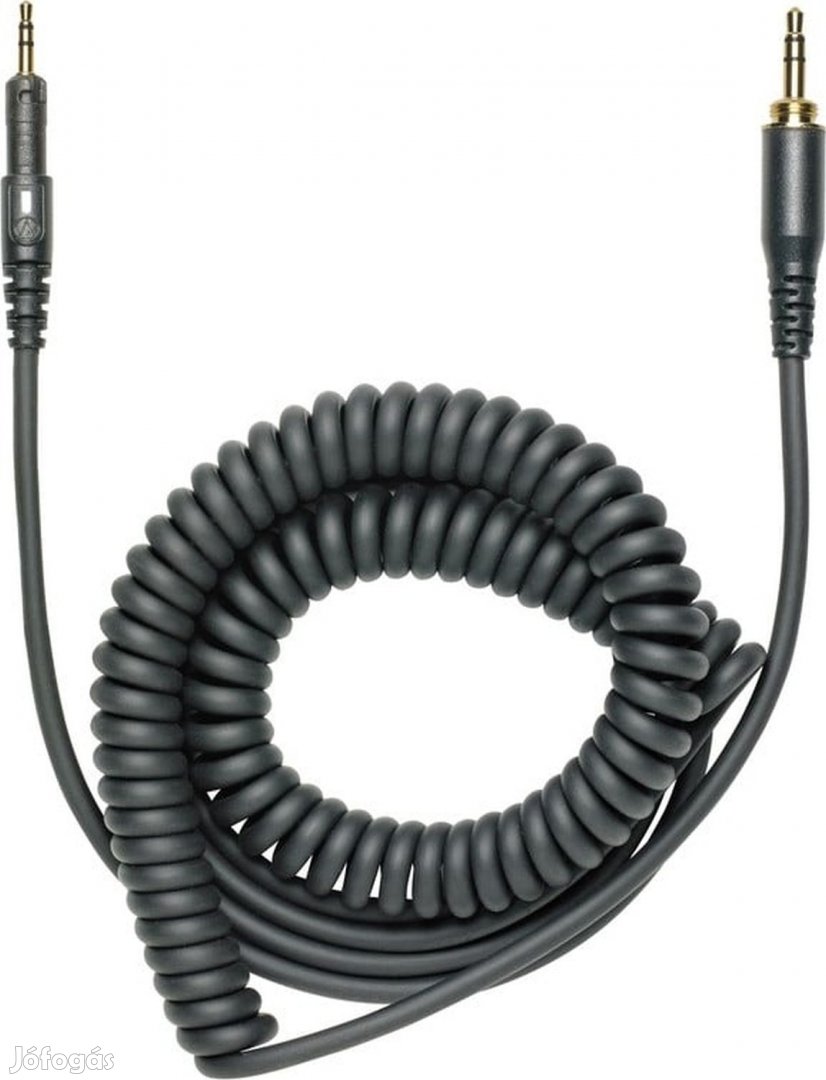 Audio-Technica ATH-M40X/M50X/M70X fekete spirál kábel 1.2-3m