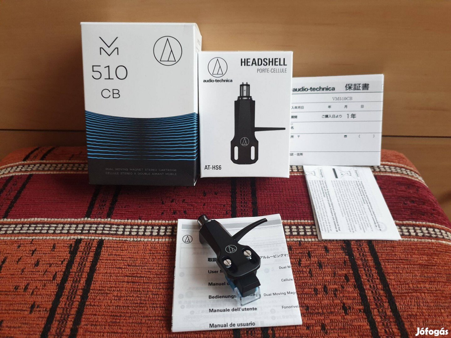 Audio Technica VM510CB Japan + HS6BK hangszedő lemezjátszó tű szett Új