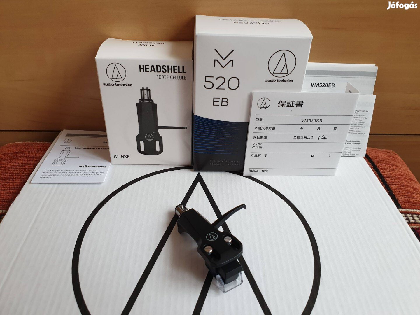 Audio Technica VM520EB Japan + HS6BK hangszedő lemezjátszó tű szett Új