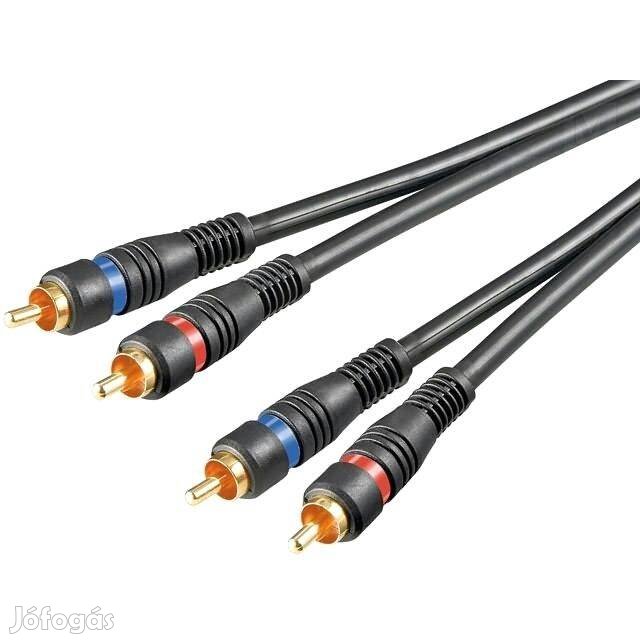 Audio kábel: RCA / RCA - Aranyozott OFC - 5m